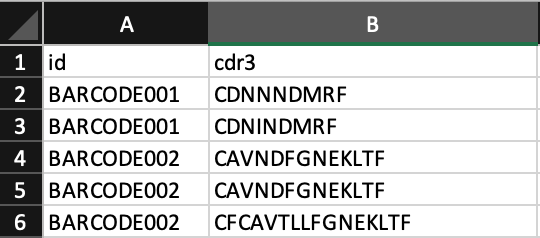 VDJ file example screenshot